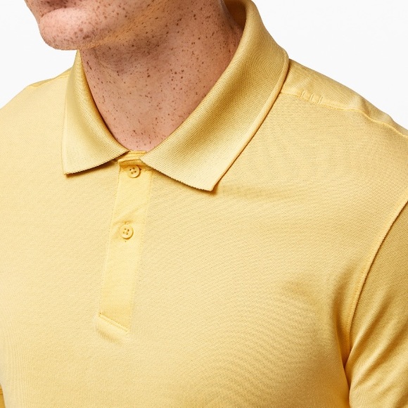 Men lululemon Tech pique polo anti stink yellow - Picture 4 of 5